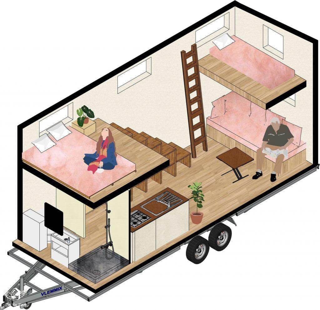 Quel est le prix et les caractéristiques d’une tiny house ? 3 miralda volumetrie int