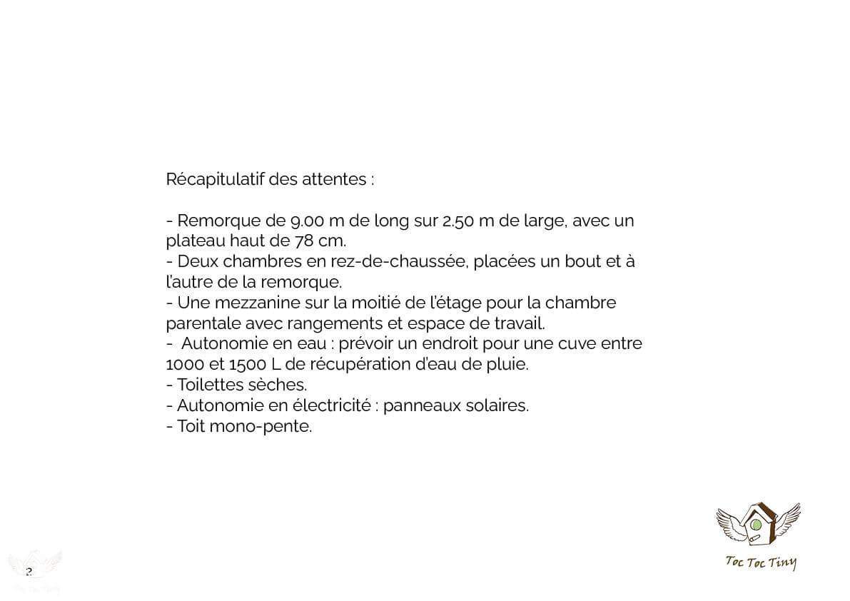 récapitulatif des attentes